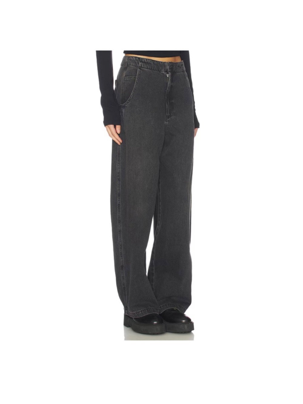 NWT Pistola Lottie High Rise Relaxed Bowed Jeans Zen Size 27 - Picture 4 of 8